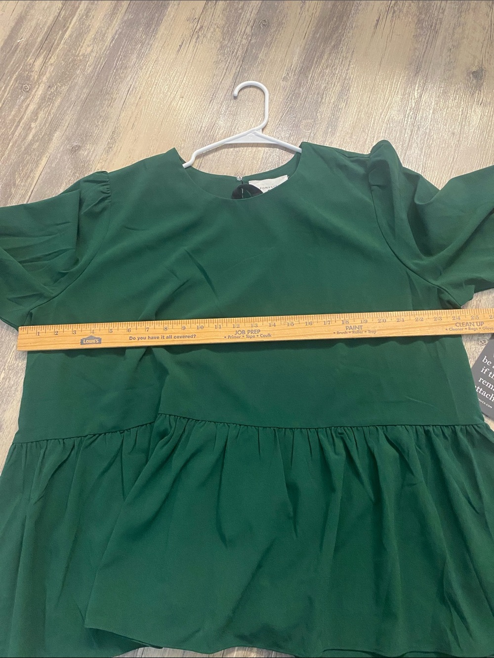 NWT Tuckernuck Pomander Place Carlotta Peplum Blouse Hunter Green Size XXXL - Picture 6 of 8